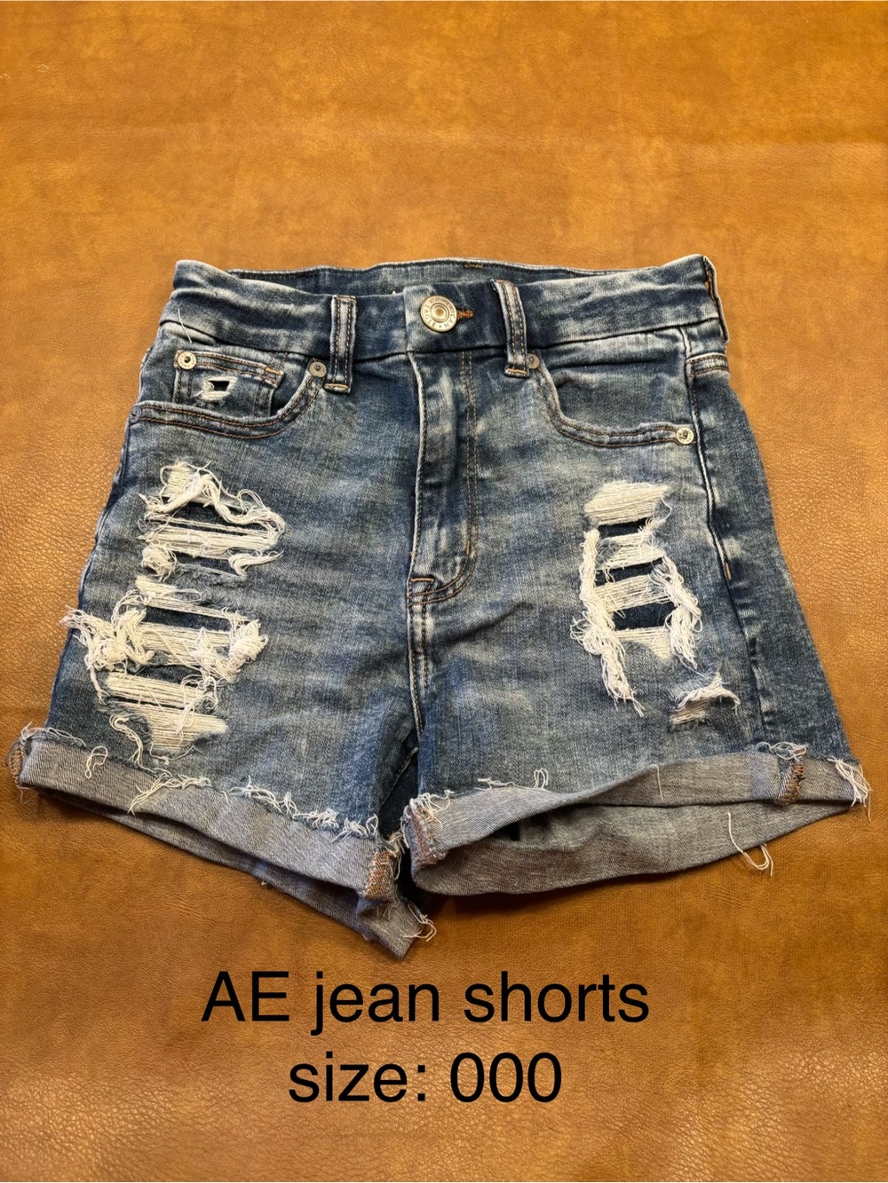 American Eagle Outfitters Distressed Denim Shorts - Blue